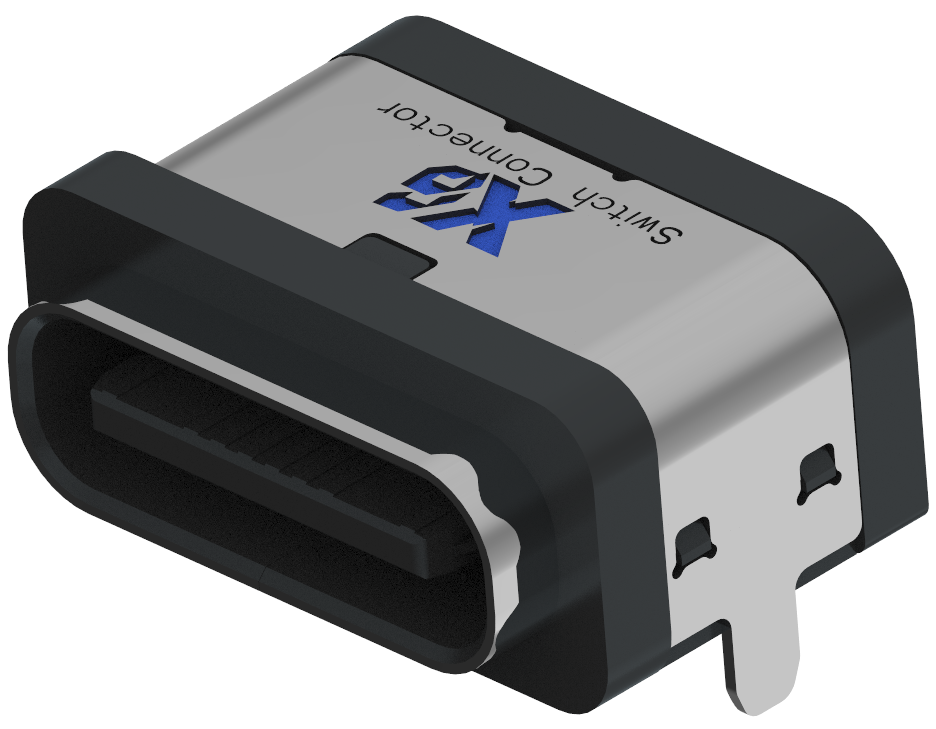 XB - type C 16P - 15 XB étanche USB type C socket SMD 16P femelle étanche sur la carte (Modèle 2 pieds b)